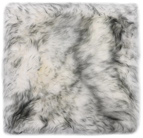 Almofadas cadeira 2 pcs 40x40cm pele carneiro cinzento mesclado