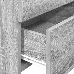 Mesas de cabeceira 2 peças com 2 gavetas cinza Sonoma 40x36,5x62 cm