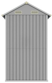 Abrigo de jardim 192x152,5x237 cm aço galvanizado cinza-claro