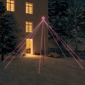 Iluminação p/ árvore de Natal int/ext 800 LEDs 5 m colorido