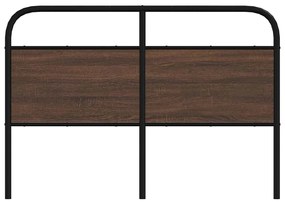 Cabeceira de cama 140cm derivados madeira/aço carvalho castanho