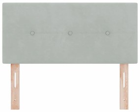 Cabeceira vidaXL com Botões Almofadados Cinza Claro 100 cm Veludo