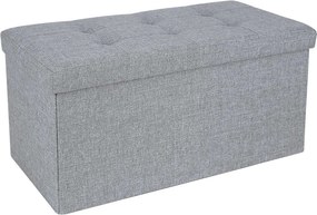 Banco de arrumação ou entrada 76 x 38 x 38 cm Cinzento claro