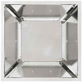 Vaso Pilastra de Jardim da com Tigela 35x35x73 cm em Aço Galvanizado