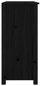 Aparador 100x35x74 cm madeira de pinho maciça preto