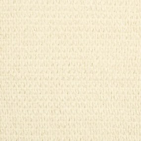 Para-sol estilo vela 160 g/m² 2,5x2,5x3,5 m PEAD cor creme