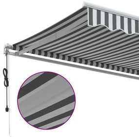 Toldo retrátil automático 400x350 cm antracite e branco