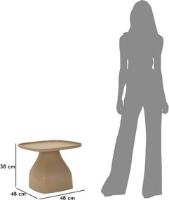 MESA DE APOIO CINZA 48X48X38 CM