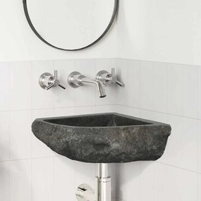 vidaXL Bacia de Canto Pendurada na Parede (30-37) x (30-37) x 12 cm