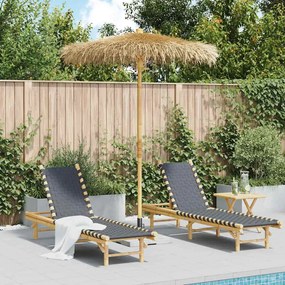 vidaXL Guarda-chuva Tiki com dossel de folha de bananeira 180 cm Bambu