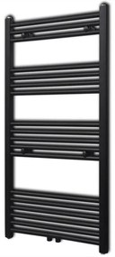 Aquecedor toalhas casa de banho liso 600 x 1160 mm preto