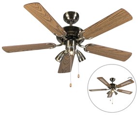 Ventilador de teto bronze - Mistral 42 Moderno