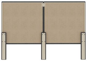 Cabeceira de cama 180x200 cm tecido cinzento-escuro