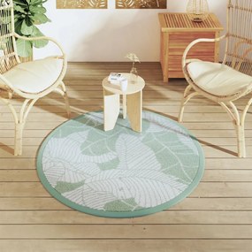Tapete de exterior Ø120 cm ARAKIL PP Verde