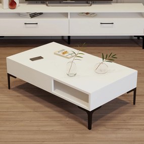 Mesa de Centro Istanbul – Branco – 105x32,6x60 cm