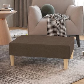vidaXL Apoio de pés tecido 78x56x32 cinzento-acastanhado