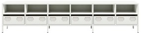 Móvel de TV 202x39x43,5 cm aço laminado a frio branco