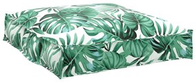 vidaXL Almofada de Palete para Assento Padrão de Folha 70x70x12 cm - Tecido Oxford