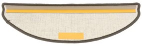 Tapete/carpete para degraus 15 pcs 65x21x4 cm cinzento
