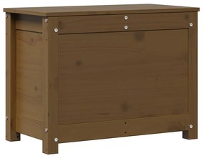 Caixa de arrumação 60x32x45,5 cm pinho maciço castanho-mel