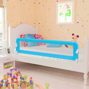 10172 vidaXL Barra de segurança p/ cama infantil 120x42cm poliéster azul