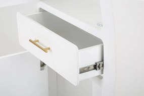 ARMÁRIO DE 2 PORTAS VENUS 60X32X133 CM BRANCO E DOURADO