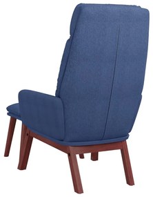 Cadeira de descanso com banco tecido azul