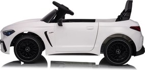 Carro elétrico para crianças AMG CLE 53 12V, Pneus em borracha maciça, bancos em pele sintética Branco