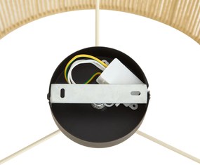 Plafon Preto com Abajur de Papel Bege 50/50/25 - Combi