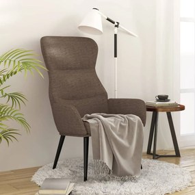 vidaXL Cadeira de descanso tecido cinzento-acastanhado