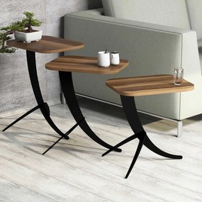 Conjunto de Mesas de Encostar Pion – Nogal – 35x45x60 cm