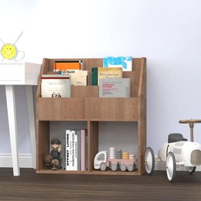 vidaXL Suporte revistas infantil 71x30x78,5 cm aglom. carvalho sonoma