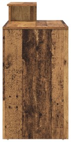 Mesa com Armazenamento Madeira Envelhecida 120.5x44x88.5 cm Derivados