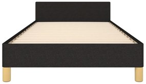 Estrutura de cama sem colchão 90x200 cm tecido preto