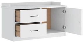 Banco de entrada SANDNES Branco 87x40x50 cm pinho maciço