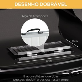 Rampa para Cadeira de Rodas Dobrável de Liga Alumínio 122 Rampa Portát