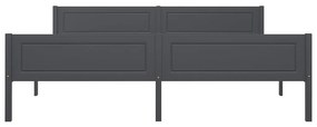 Estrutura de cama 180x200 cm pinho maciço cinzento
