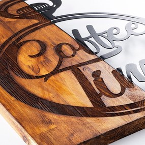 Acessório Decorativo de Parede Canteen – Nogueira e Preto – 47 x 58 cm