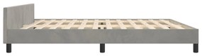 Estrutura de cama sem colchão 200x200 cm veludo cinzento-claro