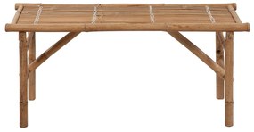 Banco de jardim dobrável com almofadão 118 cm bambu