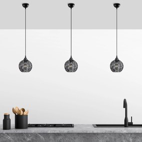 Candeeiro Suspenso Hay – Preto – 17 x 17 x 118 cm