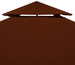 Cobertura gazebo c/ 2 camadas 310 g/m² 3x3 m terracota
