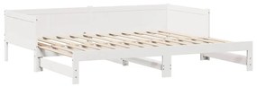 Sofá-cama com gavetão e gavetas sem colchão 80x200 cm branco