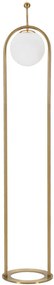 Candeeiro de Pé GLAMY ARC – Ø 28x168 cm – Dourado e Branco – Design Mo