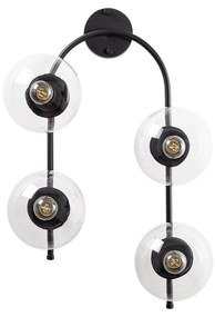Aplique de Parede Jewel – Preto – 40 x 26 cm