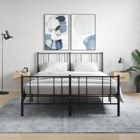 vidaXL Mesas de cabeceira parede 2 pcs 35x35x20 cm cor carvalho sonoma
