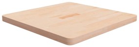 vidaXL Tampo de mesa quadrado 70x70x4 cm carvalho maciço não tratado