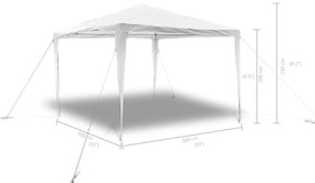 Tenda para jardim com cobertura em pirâmide 3 x 3 m