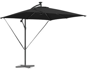 Guarda-sol de Bananeira Cantilever Preto 249 x 249 x 250 cm