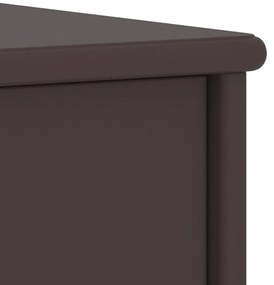 Mesa de cabeceira 35x30x40 cm pinho maciço castanho-escuro